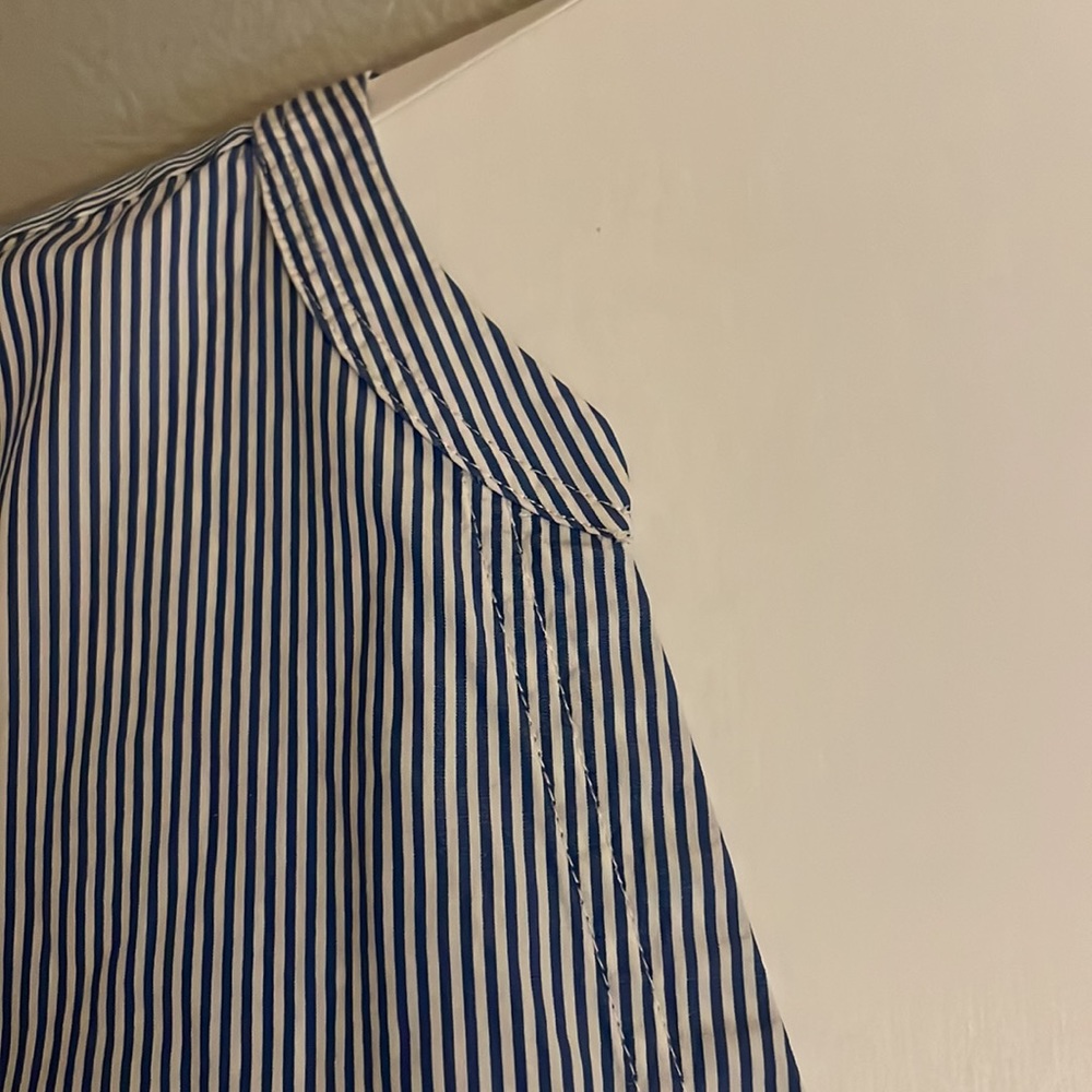 Theory Blue Striped Tunic Top - Picture 3 of 7